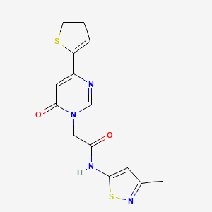 N-(3-methylisothiazol-5-yl)-2-(6-oxo-4-(thiophen-2-yl)pyrimidin-1(6H)-yl)acetamide