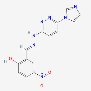 2-hydroxy-5-nitrobenzaldehyde [6-(1H-imidazol-1-yl)pyridazin-3-yl]hydrazone