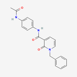 molecular formula C21H19N3O3 B2750292 N-(4-acetamidophenyl)-1-benzyl-2-oxopyridine-3-carboxamide CAS No. 933251-94-6