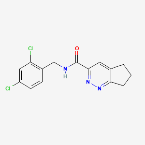 molecular formula C15H13Cl2N3O B2750293 N-[(2,4-dichlorophenyl)methyl]-5H,6H,7H-cyclopenta[c]pyridazine-3-carboxamide CAS No. 2415523-62-3