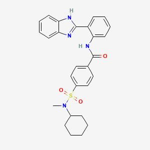 molecular formula C27H28N4O3S B2750295 N-(2-(1H-苯并咪唑-2-基)苯基)-4-(N-环己基-N-甲基磺酰基)苯甲酰胺 CAS No. 683762-64-3