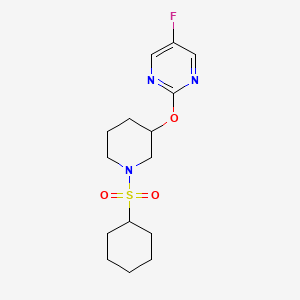 2-((1-(Cyclohexylsulfonyl)piperidin-3-yl)oxy)-5-fluoropyrimidine