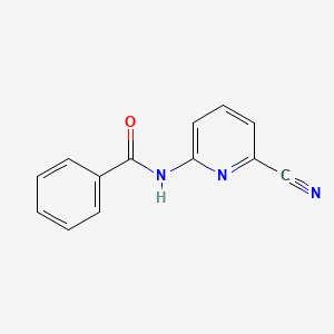 molecular formula C13H9N3O B2750306 N-(6-Cyanopyridin-2-YL)benzamide CAS No. 1260761-55-4