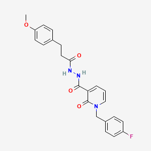 1-(4-fluorobenzyl)-N'-(3-(4-methoxyphenyl)propanoyl)-2-oxo-1,2-dihydropyridine-3-carbohydrazide