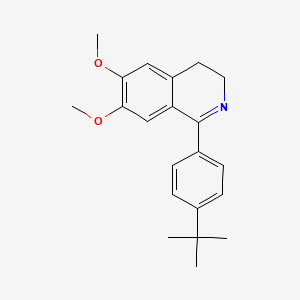 molecular formula C21H25NO2 B2750313 1-(4-Tert-butylphenyl)-6,7-dimethoxy-3,4-dihydroisoquinoline CAS No. 497060-28-3