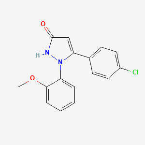 5-(4-chlorophenyl)-1-(2-methoxyphenyl)-1H-pyrazol-3(2H)-one