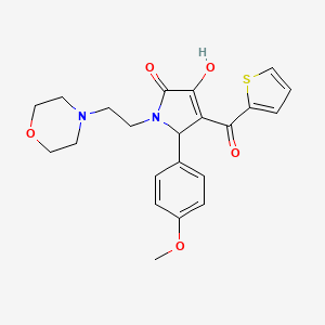 3-hydroxy-5-(4-methoxyphenyl)-1-(2-morpholinoethyl)-4-(thiophene-2-carbonyl)-1H-pyrrol-2(5H)-one