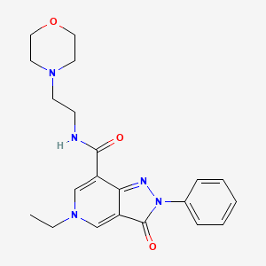 5-ethyl-N-(2-morpholinoethyl)-3-oxo-2-phenyl-3,5-dihydro-2H-pyrazolo[4,3-c]pyridine-7-carboxamide