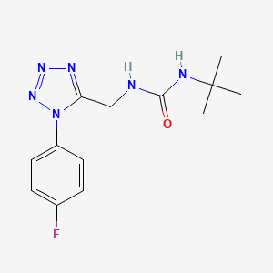 molecular formula C13H17FN6O B2750339 1-(tert-butyl)-3-((1-(4-fluorophenyl)-1H-tetrazol-5-yl)methyl)urea CAS No. 897623-91-5