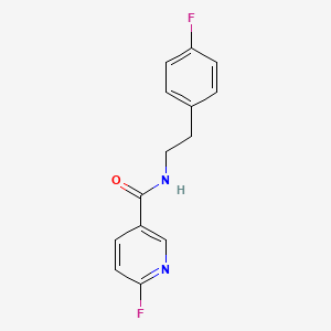 molecular formula C14H12F2N2O B2750341 6-fluoro-N-[2-(4-fluorophenyl)ethyl]pyridine-3-carboxamide CAS No. 1384698-01-4