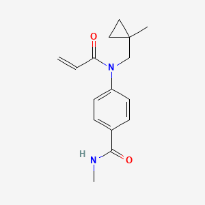 molecular formula C16H20N2O2 B2750342 N-Methyl-4-[(1-methylcyclopropyl)methyl-prop-2-enoylamino]benzamide CAS No. 2411294-39-6