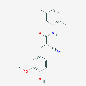 2-cyano-N-(2,5-dimethylphenyl)-3-(4-hydroxy-3-methoxyphenyl)propanamide