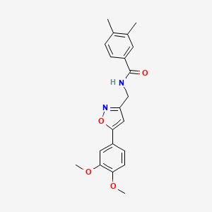 N-((5-(3,4-dimethoxyphenyl)isoxazol-3-yl)methyl)-3,4-dimethylbenzamide