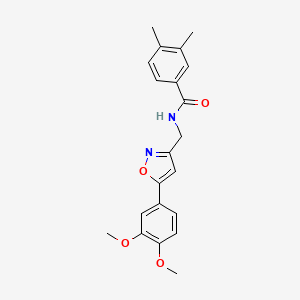 molecular formula C21H22N2O4 B2750345 (Z)-2-(叔丁基)-4-(4-硝基苄亚甲基)噁唑-5(4H)-酮 CAS No. 953210-31-6