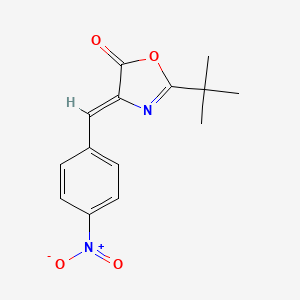 molecular formula C14H14N2O4 B2750348 (Z)-2-(tert-butyl)-4-(4-nitrobenzylidene)oxazol-5(4H)-one CAS No. 538339-03-6