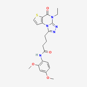 N-(2,4-dimethoxyphenyl)-4-(4-ethyl-5-oxo-4,5-dihydrothieno[2,3-e][1,2,4]triazolo[4,3-a]pyrimidin-1-yl)butanamide