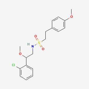 molecular formula C18H22ClNO4S B2750351 N-(2-(2-chlorophenyl)-2-methoxyethyl)-2-(4-methoxyphenyl)ethanesulfonamide CAS No. 1795442-45-3