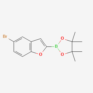 molecular formula C14H16BBrO3 B2750353 5-Bromobenzofuran-2-boronic acid pinacol ester CAS No. 2096339-10-3