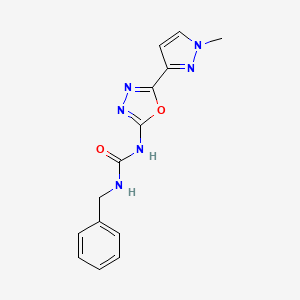 molecular formula C14H14N6O2 B2750362 1,1,1-三氟丙基碳酰氯酸酯 CAS No. 1209223-75-5