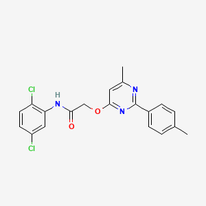 molecular formula C20H17Cl2N3O2 B2750365 N-(2,5-dichlorophenyl)-2-{[6-methyl-2-(4-methylphenyl)pyrimidin-4-yl]oxy}acetamide CAS No. 1251694-19-5