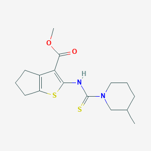 methyl 2-[(3-methylpiperidine-1-carbothioyl)amino]-5,6-dihydro-4H-cyclopenta[b]thiophene-3-carboxylate