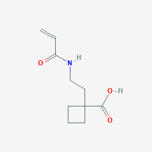 molecular formula C10H15NO3 B2750370 1-[2-(Prop-2-enoylamino)ethyl]cyclobutane-1-carboxylic acid CAS No. 2305448-60-4