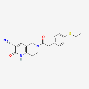 6-(2-(4-(Isopropylthio)phenyl)acetyl)-2-oxo-1,2,5,6,7,8-hexahydro-1,6-naphthyridine-3-carbonitrile