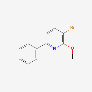 molecular formula C12H10BrNO B2750373 3-Bromo-2-methoxy-6-phenylpyridine CAS No. 1256788-69-8