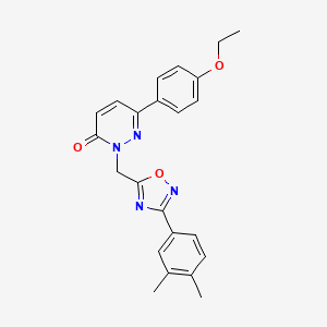 molecular formula C23H22N4O3 B2750374 2-((3-(3,4-dimethylphenyl)-1,2,4-oxadiazol-5-yl)methyl)-6-(4-ethoxyphenyl)pyridazin-3(2H)-one CAS No. 1207046-30-7