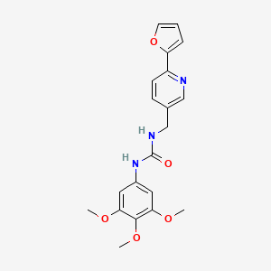 molecular formula C20H21N3O5 B2750375 1-((6-(Furan-2-yl)pyridin-3-yl)methyl)-3-(3,4,5-trimethoxyphenyl)urea CAS No. 2034323-21-0