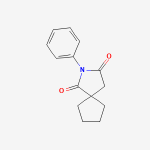 molecular formula C14H15NO2 B2750379 2-Phenyl-2-azaspiro[4.4]nonane-1,3-dione CAS No. 856068-76-3