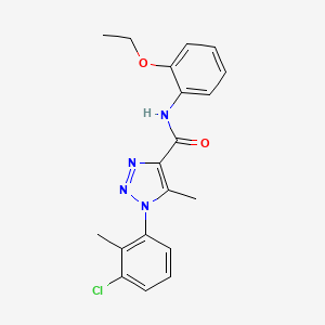 molecular formula C19H19ClN4O2 B2750380 1-(3-chloro-2-methylphenyl)-N-(2-ethoxyphenyl)-5-methyl-1H-1,2,3-triazole-4-carboxamide CAS No. 895638-99-0