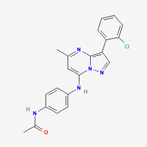 N-(4-{[3-(2-chlorophenyl)-5-methylpyrazolo[1,5-a]pyrimidin-7-yl]amino}phenyl)acetamide