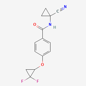 N-(1-Cyanocyclopropyl)-4-(2,2-difluorocyclopropyl)oxybenzamide