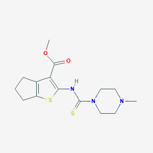 methyl 2-[(4-methylpiperazine-1-carbothioyl)amino]-5,6-dihydro-4H-cyclopenta[b]thiophene-3-carboxylate