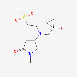 2-[(1-Fluorocyclopropyl)methyl-(1-methyl-5-oxopyrrolidin-3-yl)amino]ethanesulfonyl fluoride