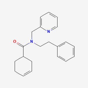 molecular formula C21H24N2O B2750400 N-苯乙基-N-(吡啶-2-基甲基)环己-3-烯甲酰胺 CAS No. 1396863-24-3