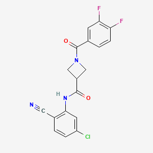 molecular formula C18H12ClF2N3O2 B2750403 N-(5-chloro-2-cyanophenyl)-1-(3,4-difluorobenzoyl)azetidine-3-carboxamide CAS No. 1334376-34-9