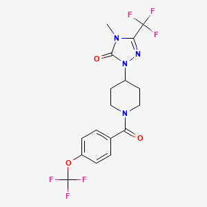 4-methyl-1-(1-(4-(trifluoromethoxy)benzoyl)piperidin-4-yl)-3-(trifluoromethyl)-1H-1,2,4-triazol-5(4H)-one