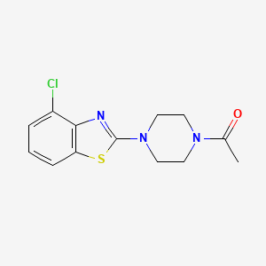 molecular formula C13H14ClN3OS B2750419 1-(4-(4-Chlorobenzo[d]thiazol-2-yl)piperazin-1-yl)ethanone CAS No. 897479-34-4