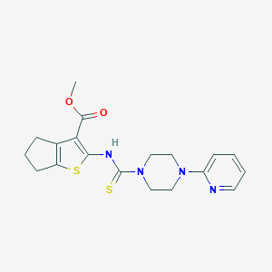 methyl 2-[(4-pyridin-2-ylpiperazine-1-carbothioyl)amino]-5,6-dihydro-4H-cyclopenta[b]thiophene-3-carboxylate
