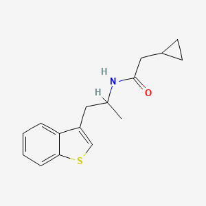 molecular formula C16H19NOS B2750424 N-(1-(苯并[b]噻吩-3-基)丙酰基)-2-环丙基乙酰胺 CAS No. 2034470-37-4