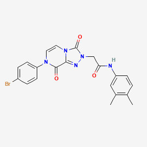 2-(7-(4-bromophenyl)-3,8-dioxo-7,8-dihydro-[1,2,4]triazolo[4,3-a]pyrazin-2(3H)-yl)-N-(3,4-dimethylphenyl)acetamide