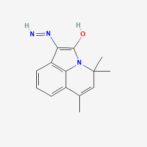 molecular formula C14H15N3O B2750439 (1E)-4,4,6-trimethyl-4H-pyrrolo[3,2,1-ij]quinoline-1,2-dione 1-hydrazone CAS No. 524047-09-4