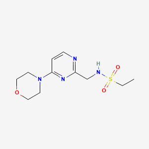 molecular formula C11H18N4O3S B2750452 N-((4-morpholinopyrimidin-2-yl)methyl)ethanesulfonamide CAS No. 1797661-47-2
