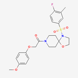 4-[(4-Fluoro-3-methylphenyl)sulfonyl]-8-[(4-methoxyphenoxy)acetyl]-1-oxa-4,8-diazaspiro[4.5]decane