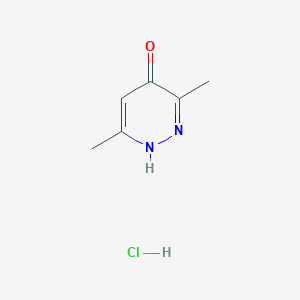 molecular formula C6H9ClN2O B2750460 3,6-Dimethyl-1H-pyridazin-4-one;hydrochloride CAS No. 2243507-80-2