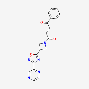 1-Phenyl-4-(3-(3-(pyrazin-2-yl)-1,2,4-oxadiazol-5-yl)azetidin-1-yl)butane-1,4-dione