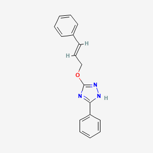 molecular formula C17H15N3O B2750465 3-苯基-5-(3-苯基丙-2-烯氧基)-1H-1,2,4-三唑 CAS No. 1024745-09-2