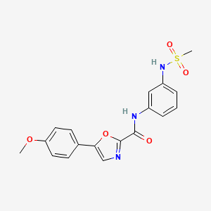 5-(4-methoxyphenyl)-N-(3-(methylsulfonamido)phenyl)oxazole-2-carboxamide